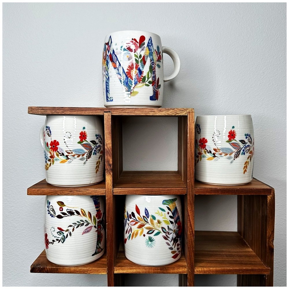 Anthro “Petal Palette Monogram Mug” - Picture 8 of 14